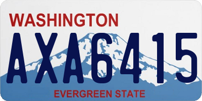 WA license plate AXA6415