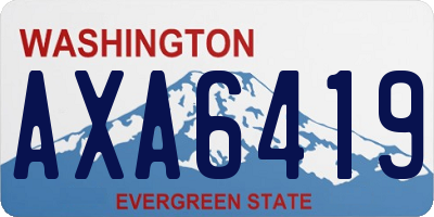 WA license plate AXA6419