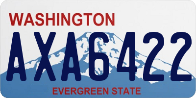 WA license plate AXA6422