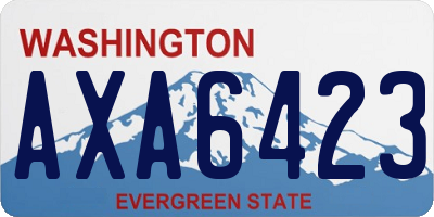 WA license plate AXA6423