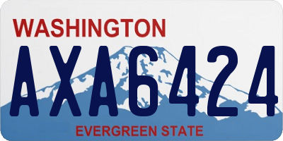 WA license plate AXA6424