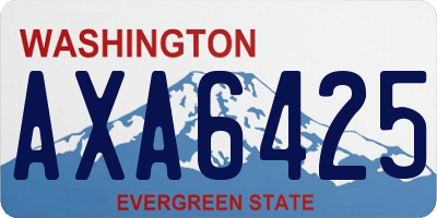 WA license plate AXA6425