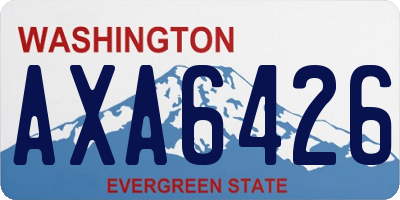 WA license plate AXA6426