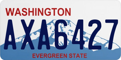 WA license plate AXA6427