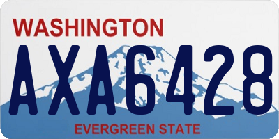 WA license plate AXA6428