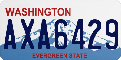 WA license plate AXA6429