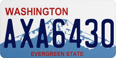 WA license plate AXA6430