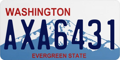 WA license plate AXA6431