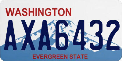 WA license plate AXA6432