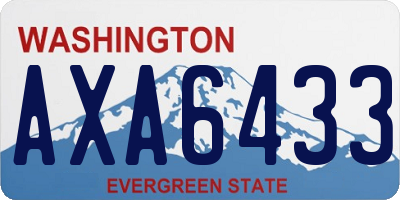 WA license plate AXA6433