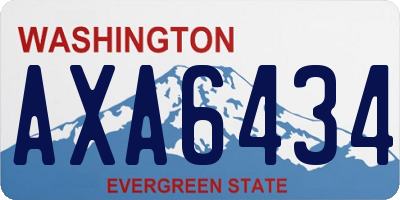 WA license plate AXA6434