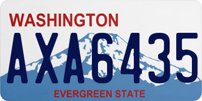 WA license plate AXA6435