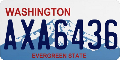 WA license plate AXA6436