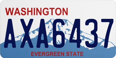 WA license plate AXA6437