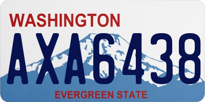 WA license plate AXA6438