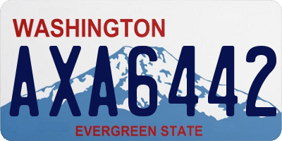 WA license plate AXA6442