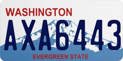 WA license plate AXA6443
