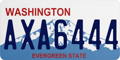 WA license plate AXA6444