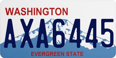 WA license plate AXA6445