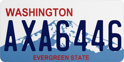 WA license plate AXA6446
