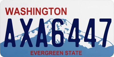 WA license plate AXA6447