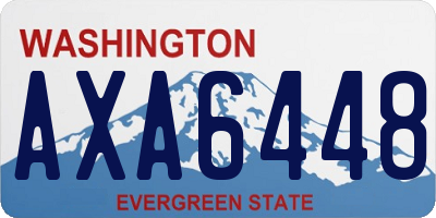 WA license plate AXA6448