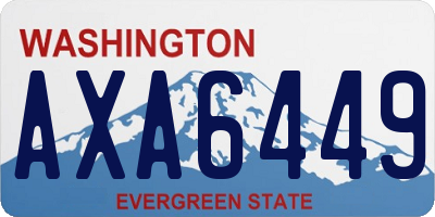 WA license plate AXA6449