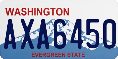 WA license plate AXA6450