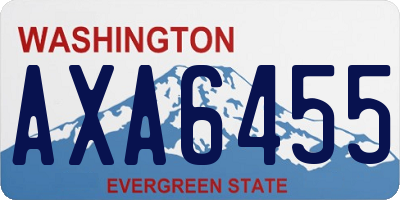 WA license plate AXA6455