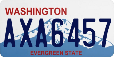 WA license plate AXA6457