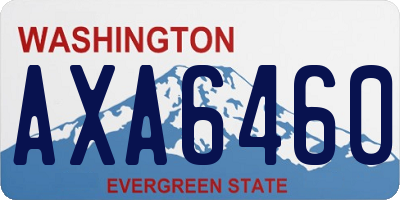WA license plate AXA6460