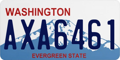 WA license plate AXA6461