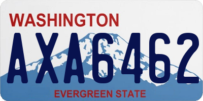 WA license plate AXA6462