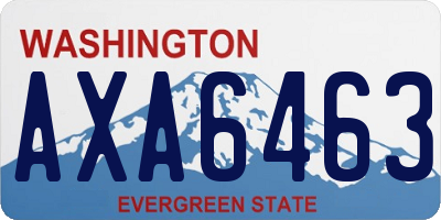 WA license plate AXA6463