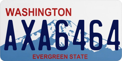 WA license plate AXA6464