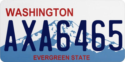WA license plate AXA6465