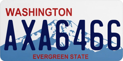 WA license plate AXA6466