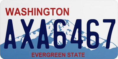 WA license plate AXA6467