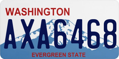 WA license plate AXA6468