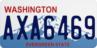 WA license plate AXA6469