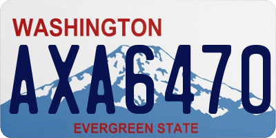 WA license plate AXA6470