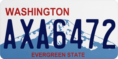 WA license plate AXA6472