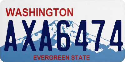 WA license plate AXA6474