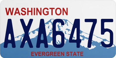 WA license plate AXA6475