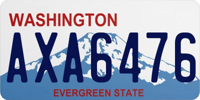 WA license plate AXA6476