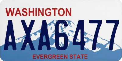 WA license plate AXA6477