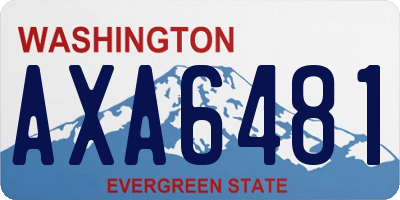 WA license plate AXA6481