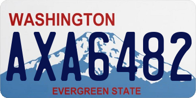WA license plate AXA6482