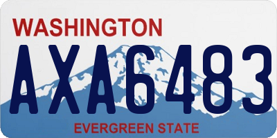 WA license plate AXA6483