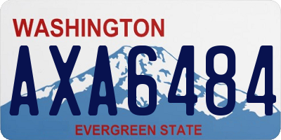 WA license plate AXA6484
